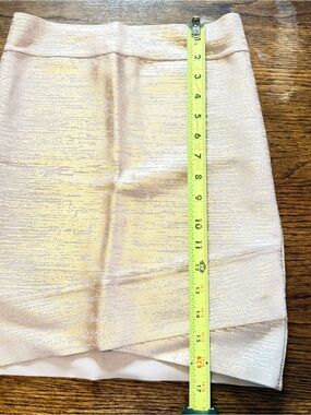 BCBGMaxAzria Light Pink Metallic Mini Skirt